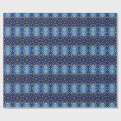 Blue Decorative Holiday Wrapping Paper ラッピングペーパー (フラット)