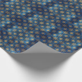 Blue Decorative Holiday Wrapping Paper ラッピングペーパー (角)