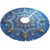 Blue Decorative Tree Skirt ブラッシュドポリエステルツリースカート (アングル)