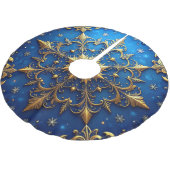 Blue Decorative Tree Skirt ブラッシュドポリエステルツリースカート (アングル)