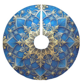 Blue Decorative Tree Skirt ブラッシュドポリエステルツリースカート