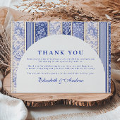 Blue Delft Tile Patchwork Wedding サンキューカード