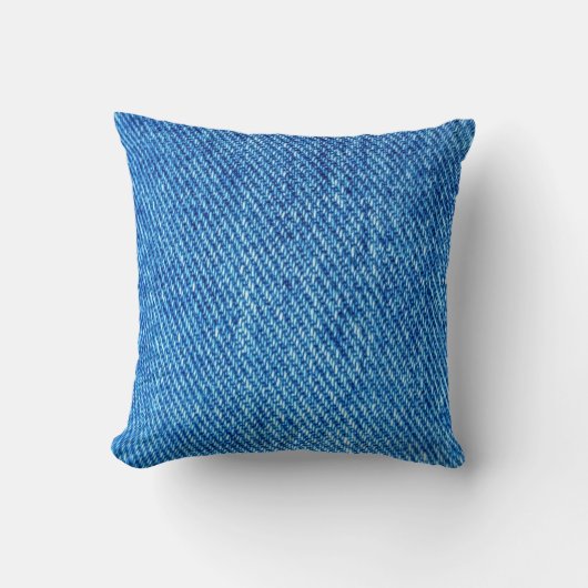 Blue Denimテクスチャ クッション (正面)