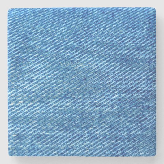 Blue Denimテクスチャ ストーンコースター (正面)