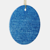 Blue Denimテクスチャ セラミックオーナメント (右)