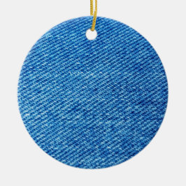 Blue Denimテクスチャ セラミックオーナメント