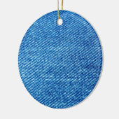 Blue Denimテクスチャ セラミックオーナメント (左)