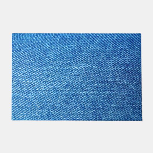 Blue Denimテクスチャ ドアマット (正面)
