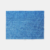 Blue Denimテクスチャ フリースブランケット (正面(横))