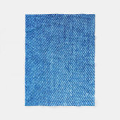 Blue Denimテクスチャ フリースブランケット (正面)