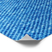 Blue Denimテクスチャ ポスター (角)