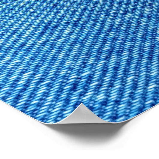 Blue Denimテクスチャ ポスター (角)