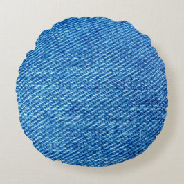 Blue Denimテクスチャ ラウンドクッション