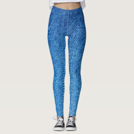 Blue Denimテクスチャ レギンス