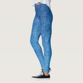 Blue Denimテクスチャ レギンス (左)