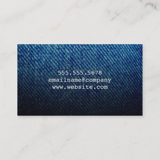 Blue Denimテクスチャ 名刺 (裏面)