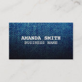 Blue Denimテクスチャ 名刺 (正面)