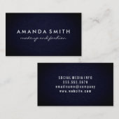 Blue Denimテクスチャ 名刺 (正面/裏面)