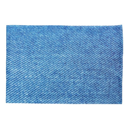 Blue Denimテクスチャ 枕カバー (裏面)
