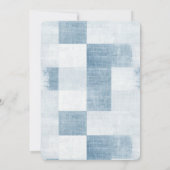 Blue Denim Jean Heart Wedding 招待状 (裏面)