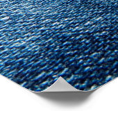 Blue denim jeans texture ポスター (角)