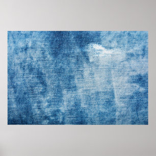 Blue denim jeans texture ポスター