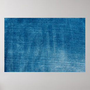 Blue denim jeans texture close up. Blue denim jean ポスター