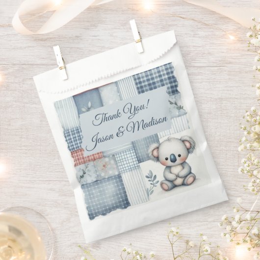 Blue Denim Koala フェイバーバッグ (クリップ留めされた状態)