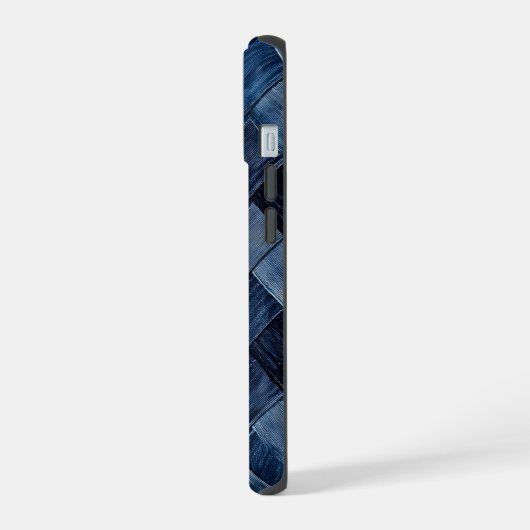 Blue Denim Patch iPhone 15ケース (左側面)