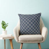 Blue Denim Plaid  Pattern クッション (椅子)