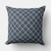 Blue Denim Plaid  Pattern クッション (正面)