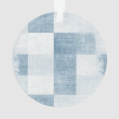 Blue Denim Snowman Christmas オーナメント (裏面)