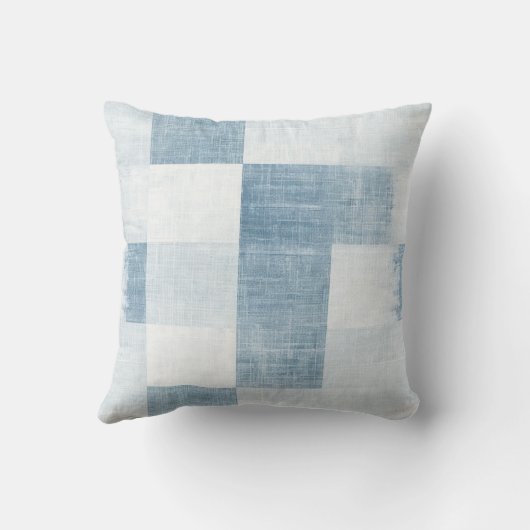 Blue Denim Snowman Christmas クッション (裏面)