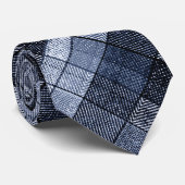 Blue, denim, tartan, plaid . ネクタイ (ロール)
