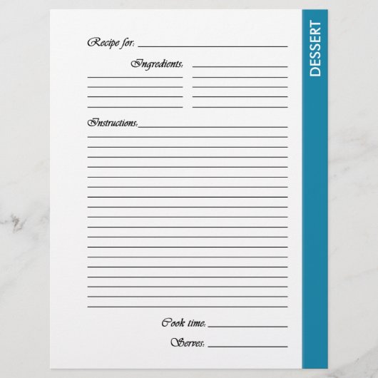 Blue DESERT両面レシピ (正面)