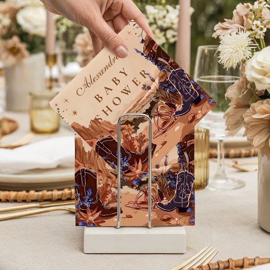 Blue Desert Western Baby Shower スタンダードカクテルナプキン