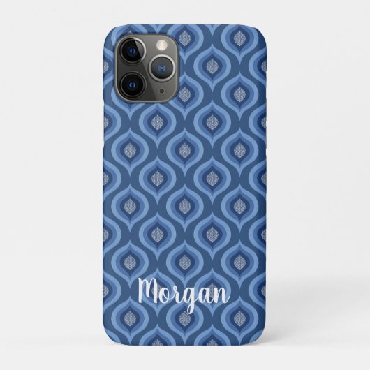 Blue design Phone Case | Cute Pattern Protective  Case-Mate iPhoneケース (裏)
