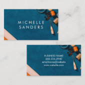 Blue Desktopテクスチャ | 裁縫キットツール 名刺 (正面/裏面)