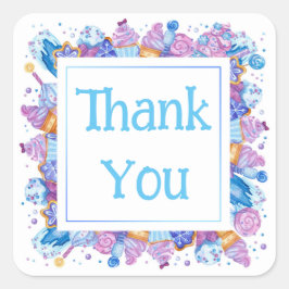 Blue Dessertsをありがとう スクエアシール