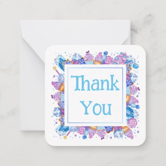 Blue Dessertsをありがとう ノートカード (正面)