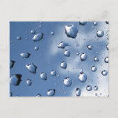 Blue Dew Drop Fibonacci Spiral Nature ポストカード (正面)