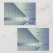 Blue Diamond Business Gift Certificateカード 割引カード (正面/裏面)