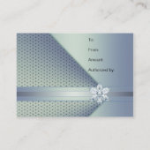 Blue Diamond Business Gift Certificateカード 割引カード (裏面)