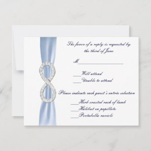 Blue Diamond Infinityの結婚応答カード 出欠カード