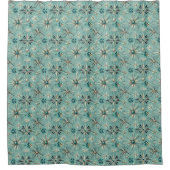 Blue Diamonds Mid Century Modern Shower Curtain シャワーカーテン (正面)
