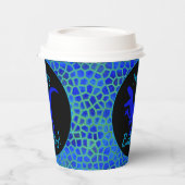 Blue Dinosaur Hide Happy Birthday!  紙コップ (左)