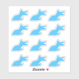 Blue Dinosaur Tyrannosaur Custom-Cut Vinyl Sticker シール