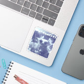Blue Distressed Relaxalotl Axolotl シール (ノートパソコンとiPhone)