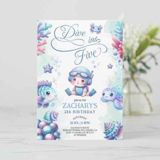 Blue Dive into Five Under the Sea 5th Birthday 招待状 (スタンド正面)