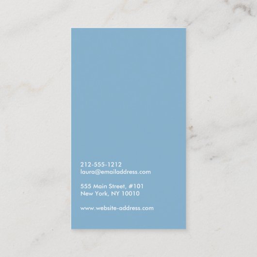 BLUE/DK GRAY名刺の微妙な円 名刺 (裏面)